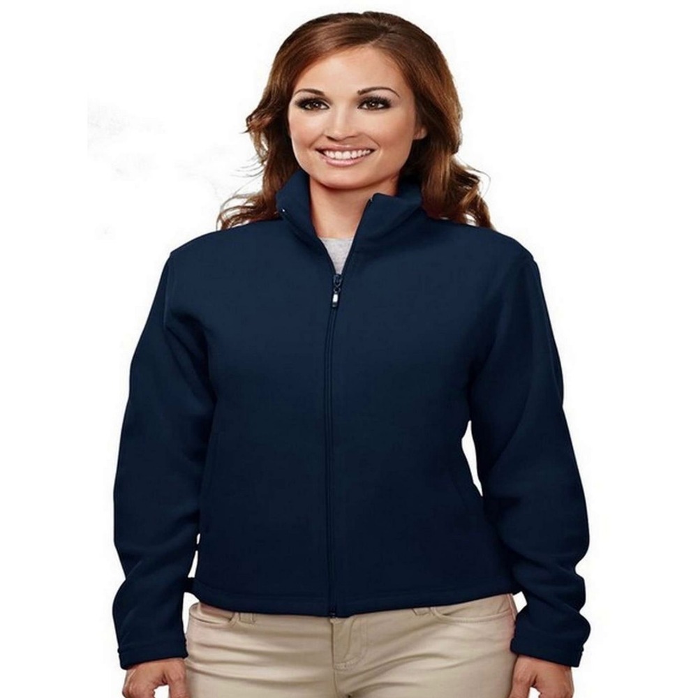 Tri Mountain Windsor 7120 Womens Fleece Jacket Full Zip Up Navy Blue Size Small